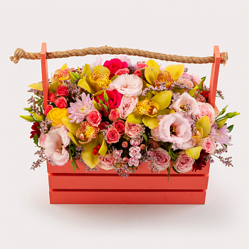 Композиция в кашпо Ласковое слово