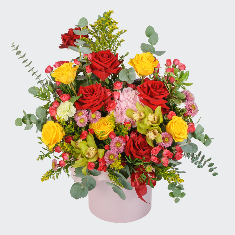 Букет в коробке Зигзаг удачи