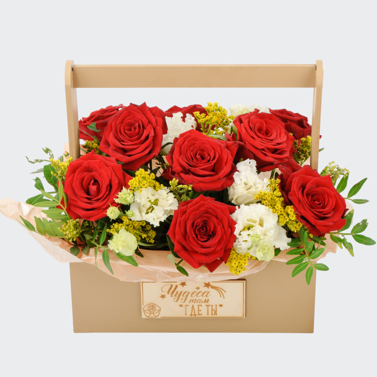 Букет в ящике Влюбись в меня