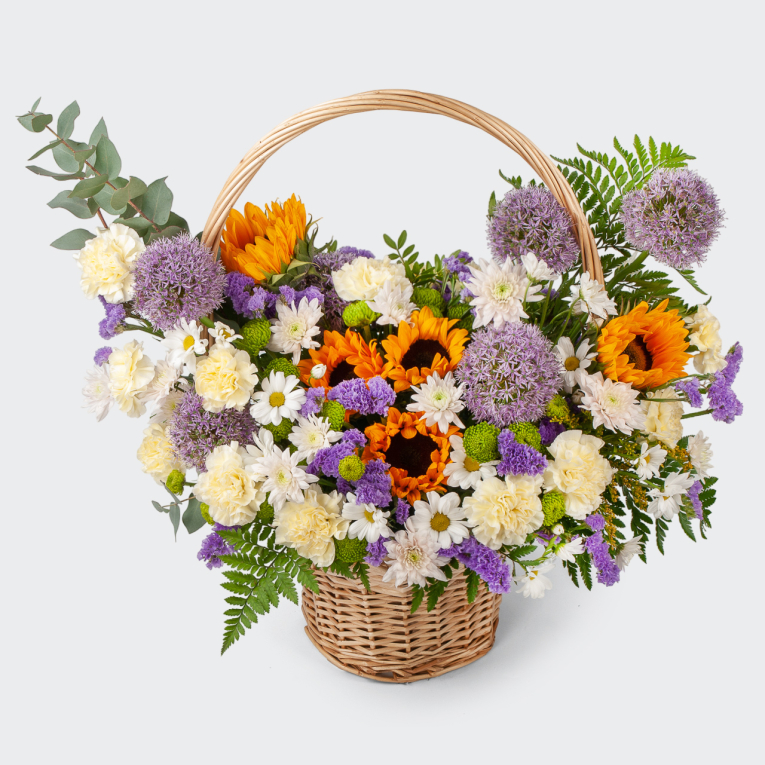 Букет в корзине Родное лето
