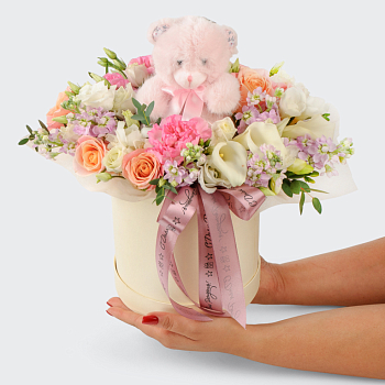 Букет в коробке Мягкое счастье