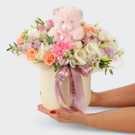 Букет в коробке Мягкое счастье