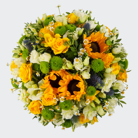 Букет в коробке Солнечная корона