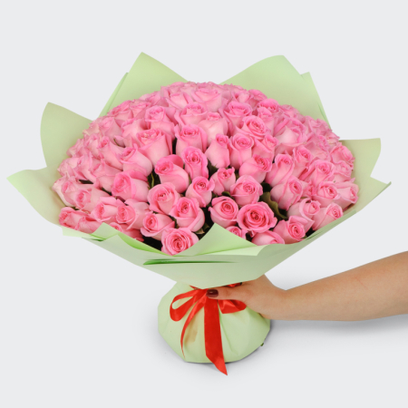 Букет из 101 розы Сердце ангела