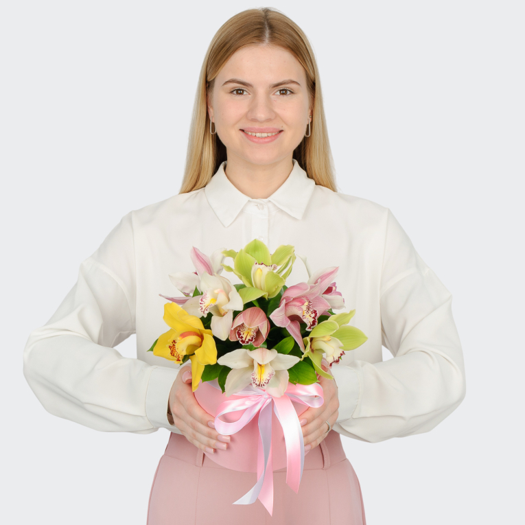 Букет в коробке Письмо без слов