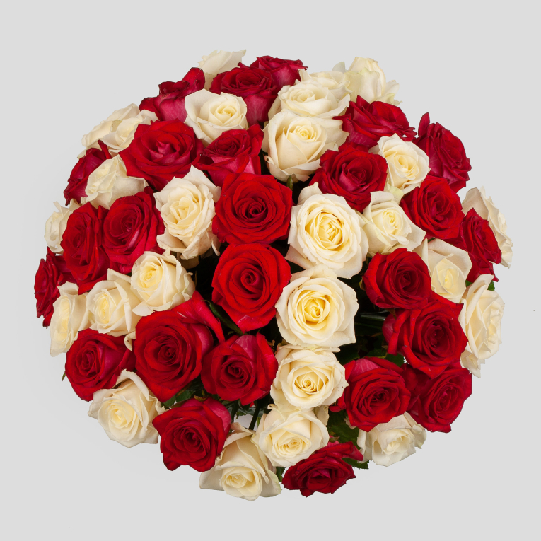 Букет из 51 розы Вера и любовь