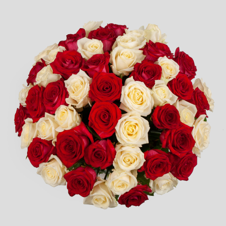 Букет из 51 розы Вера и любовь