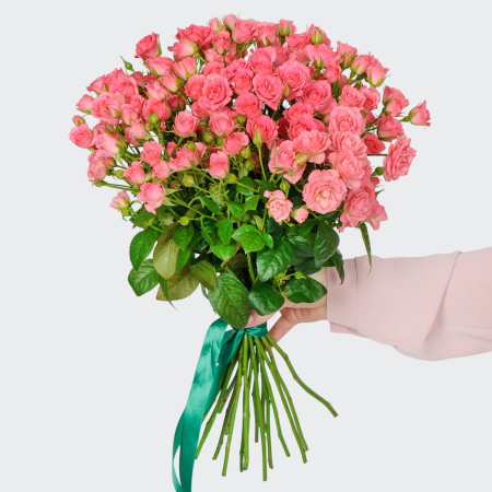 Букет 19 кустовых роз Лидия (50 см)