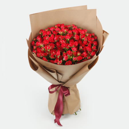 Букет 21 кустовая роза Черри