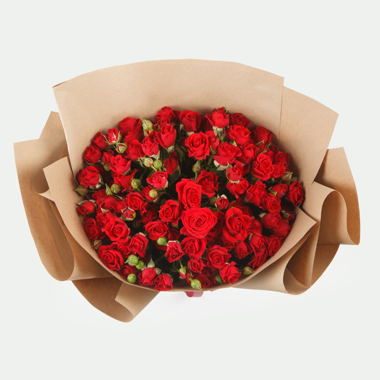 Букет из 21 кустовой розы Мирабель