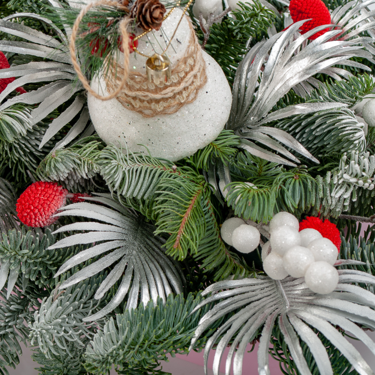 Композиция в кашпо Снежный звон