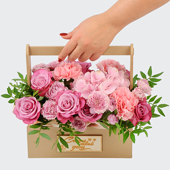 Букет в ящике Летние посиделки