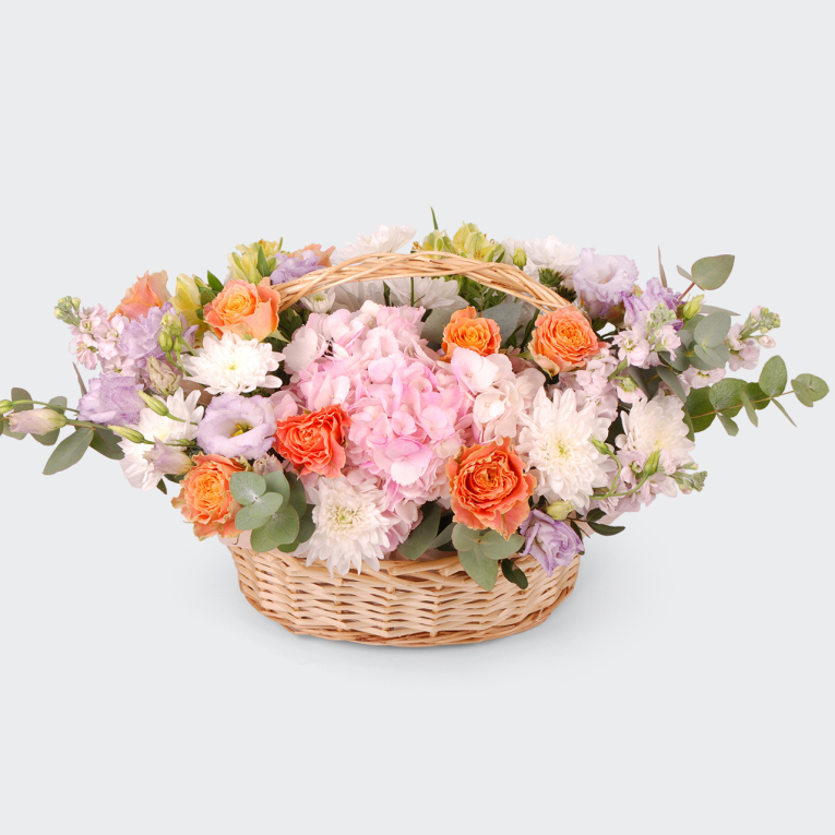 Букет в корзине Пена облаков