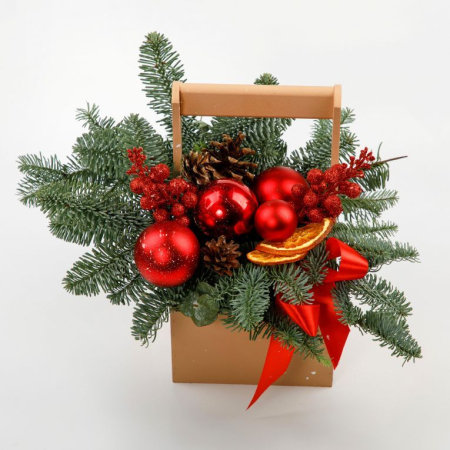 Композиция в кашпо Пряный глинтвейн