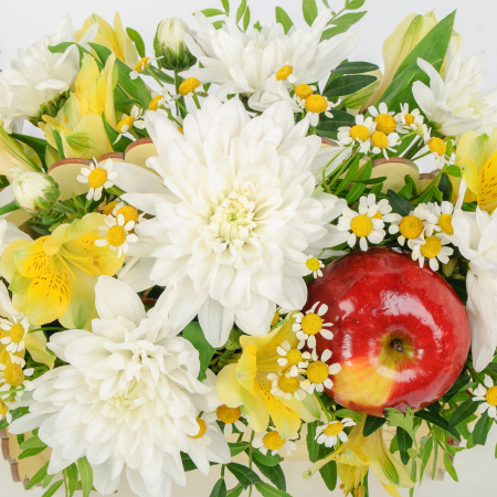 Букет в кашпо Яркое утро