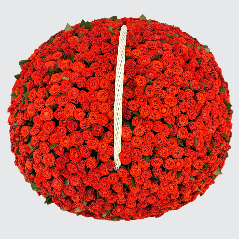 Букет в корзине Голос любви (751 роза)