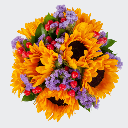 Букет невесты с подсолнухами Вита