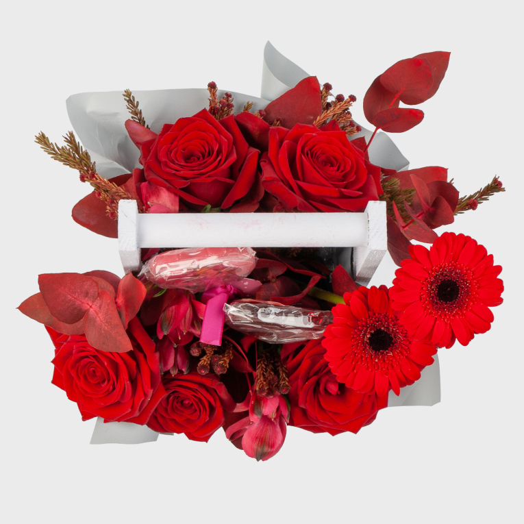 Композиция в кашпо Карамельное счастье