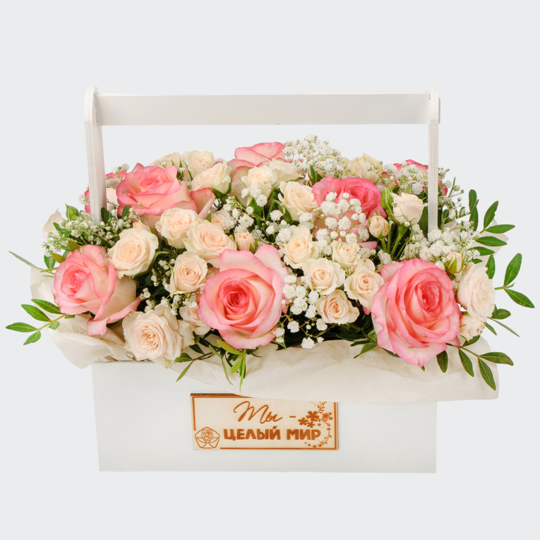 Букет в ящике Ключи от сада