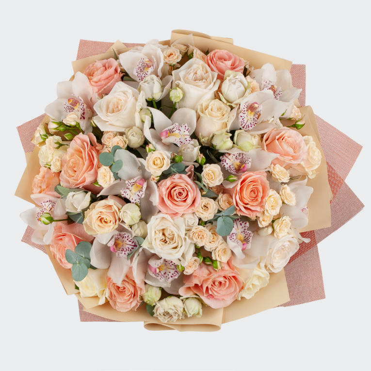 Букет Кремовое кружево