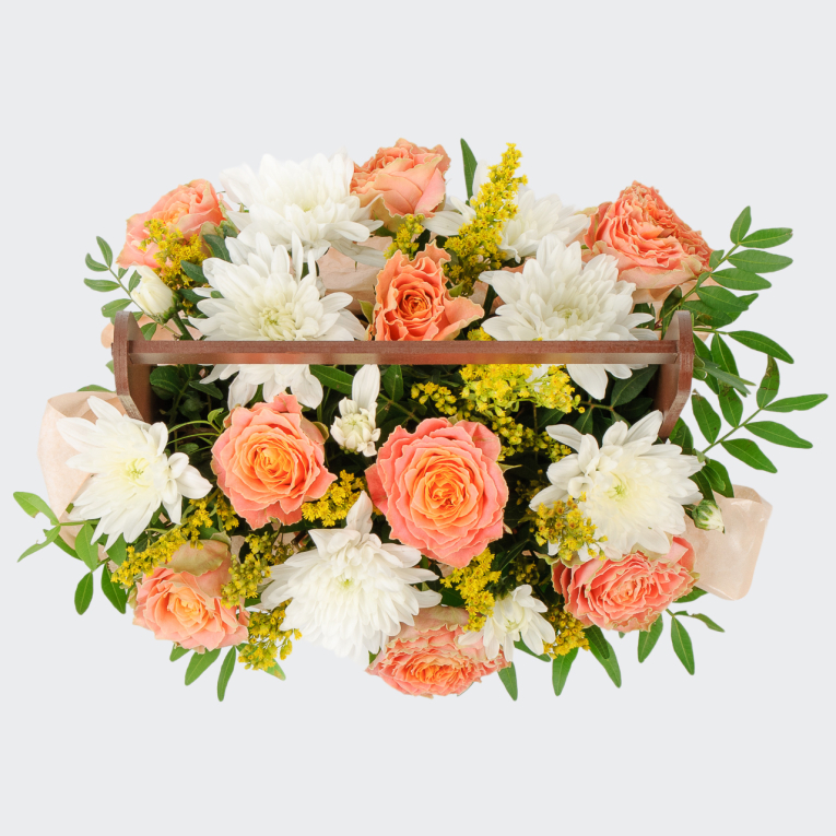 Букет в ящике Тропа любви