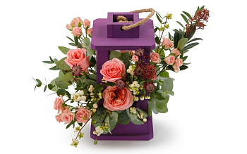 Букет в кашпо Любовная посылка