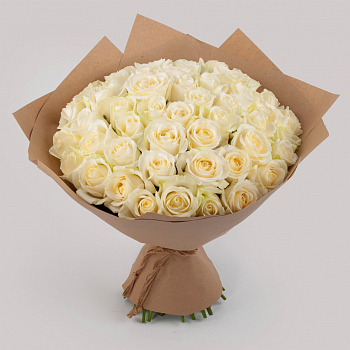 Букет из 51 розы в крафте Мелодия любви