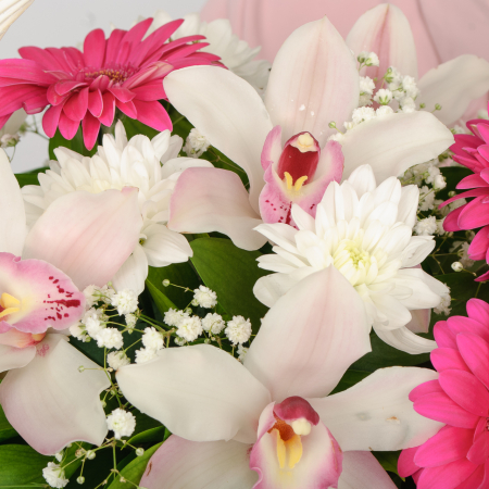 Букет в корзине Танец лепестков