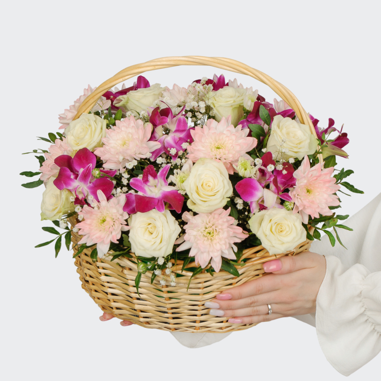 Букет в корзине Рождение звезды