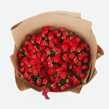 Букет 21 кустовая роза Черри