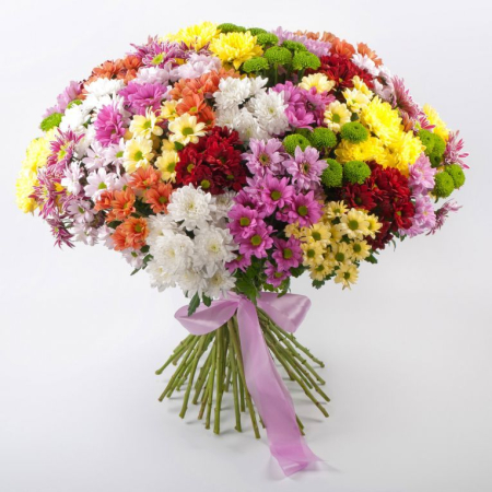 Букет 51 кустовая хризантема + Десерт в ПОДАРОК!