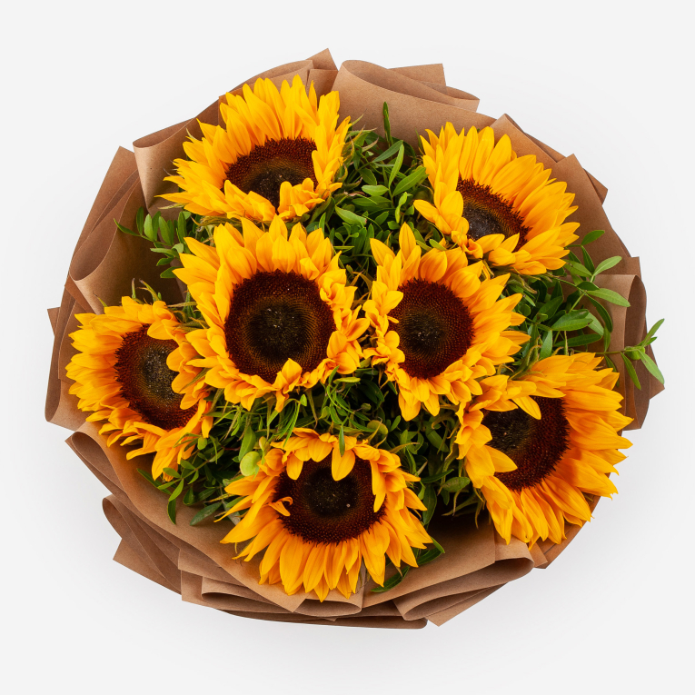 Букет с подсолнухами Солнечное лето