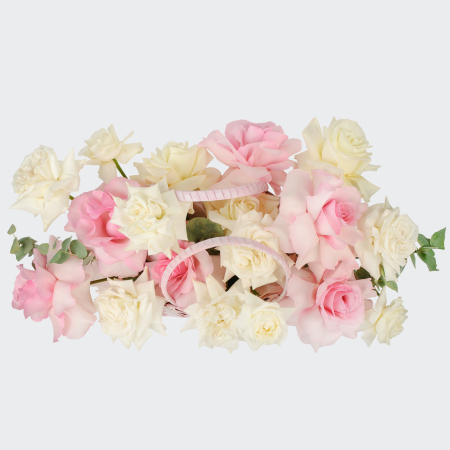 Розы в корзине Признание в чувствах