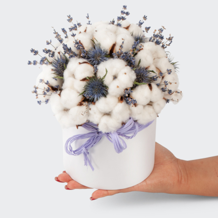 Букет в коробке Жемчуг облаков