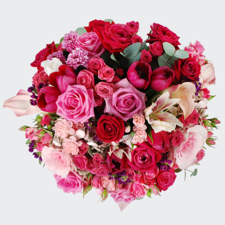 Букет в шляпной коробке В объятиях мечты