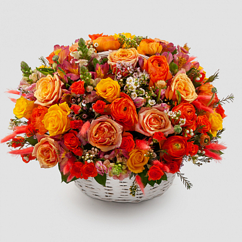 Букет в корзине Солнечный танец