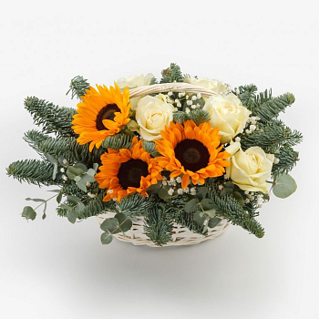 Букет в корзине Новая натура