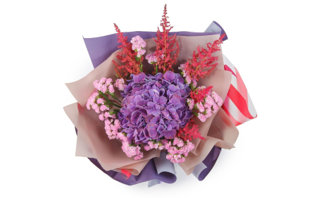 Букет с гортензией Озерная страна