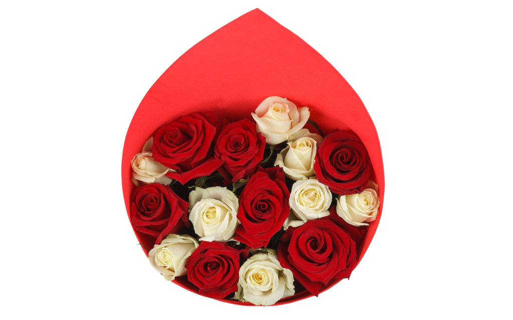 Букет из роз Арлекино (миди)