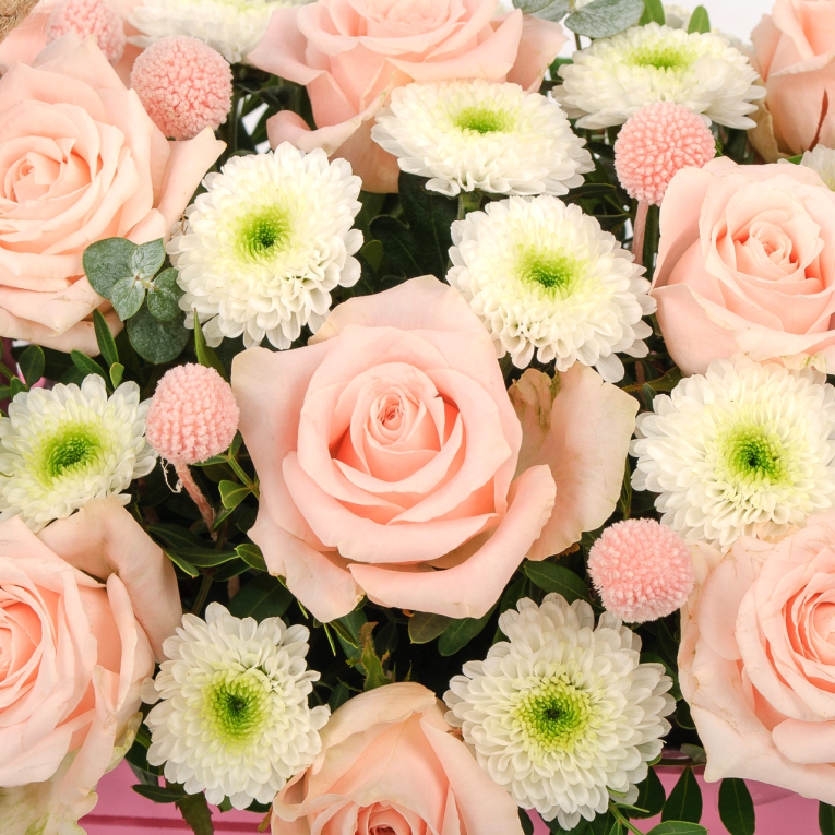 Букет в кашпо Летняя усадьба