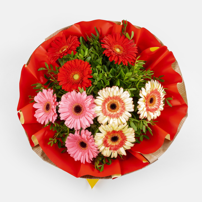 Букет из гербер Звездочка алая