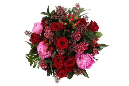 Букет Темная ночь в шляпной коробке