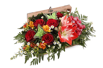 Букет Сундук желаний в кашпо Букет Сундук желаний в кашпо