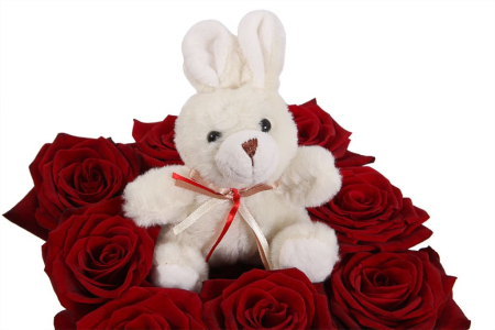 Букет Сердце облаков с игрушкой