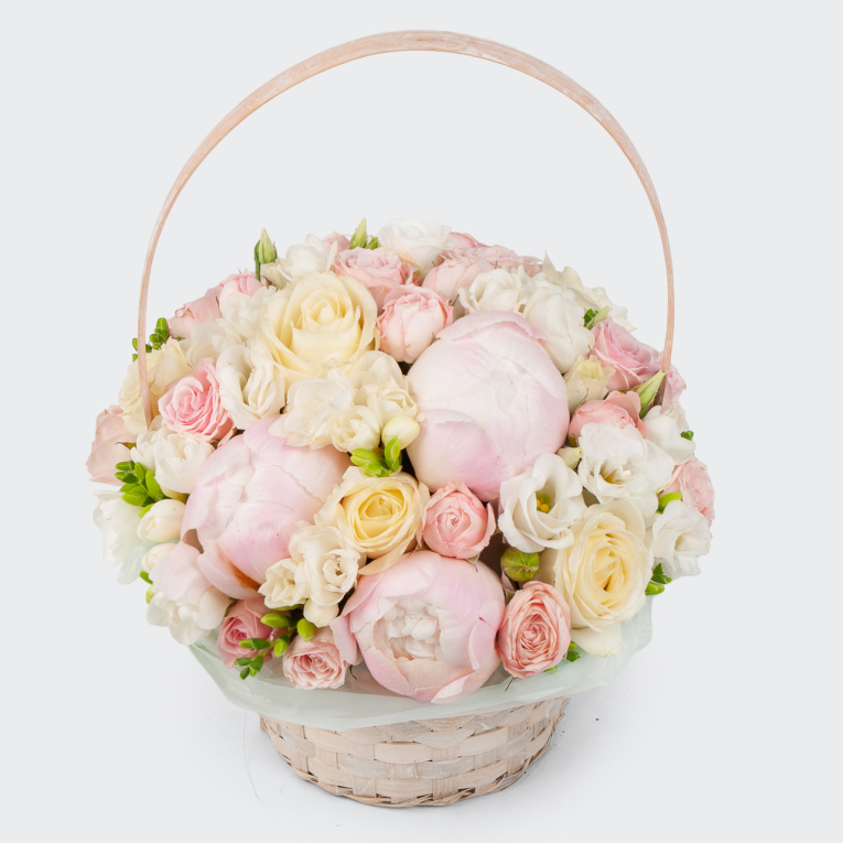 Букет в корзине Остров нежности