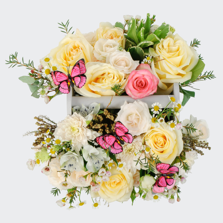 Букет в ящике Легкие крылышки