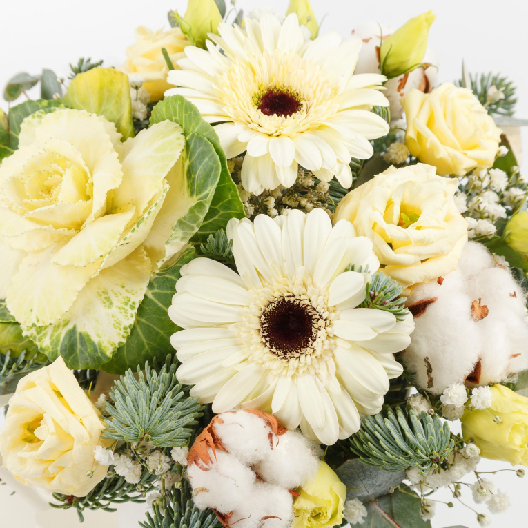 Букет в коробке Зеленая сказка