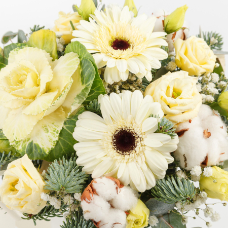 Букет в коробке Зеленая сказка