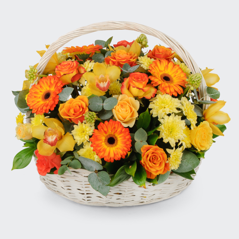 Букет в корзине Улыбка солнца