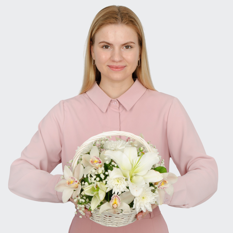 Букет в корзине Летний бриз